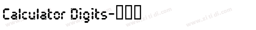 Calculator Digits字体转换